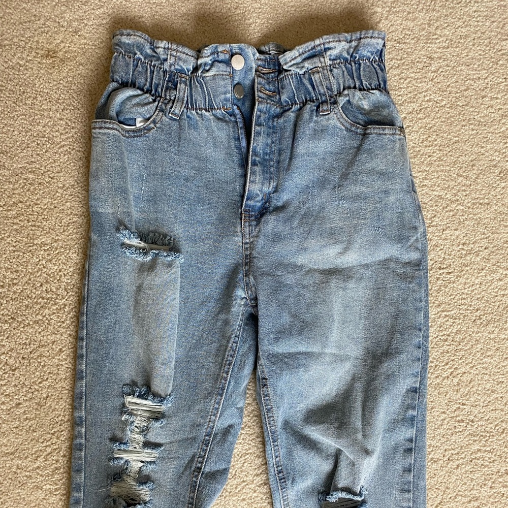 Scrunched Distressed Jeans